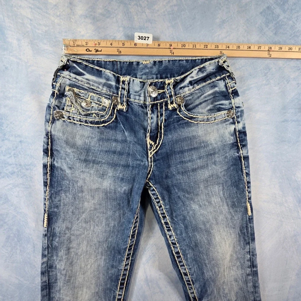 True Religion‎ Section Slim Super T Stitch Blue Denim Jeans Mens 28 Medium Wash